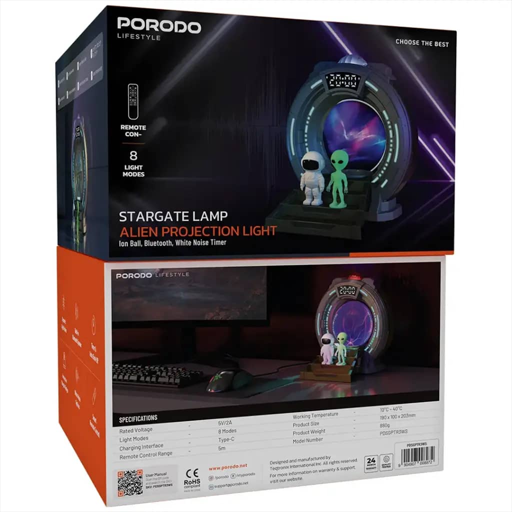چراغ پروژکشن پرودو Porodo Lifestyle Stargate Lamp Alien Projection Light